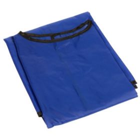 Η φαρδιά μπλε ποδιά χειροτεχνίας Educo 009151 διπλωμένη σε λευκό φόντο.