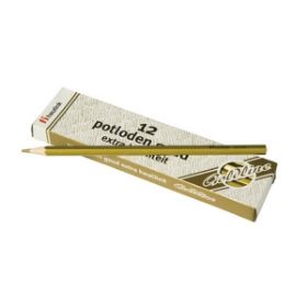 061086 Heutink - Σετ 12 μεταλλικών ξυλομπογιών με χρυσό εξωτερικό σώμα και μύτη, παρουσιασμένες σε λευκό φόντο.