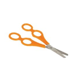 076036 Heutink Εκπαιδευτικό Διπλό Ψαλίδι για δεξιόχειρες, μήκους 17,50cm σε καθαρό λευκό φόντο.