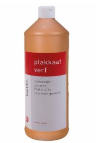 Το πλαστικό μπουκάλι 1Lt της καφέ ανοιχτό τέμπερας Educo Καφέ Ανοιχτό για ατελείωτες χειροτεχνίες, σε λευκό φόντο.