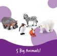 Το σετ LER 0788 με τις 5 μεγάλες φιγούρες ζώων (ελέφαντας, καμηλοπάρδαλη, λιοντάρι, τίγρη, γορίλας).