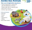 Η πίσω όψη του κουτιού συσκευασίας  του Learning Resources LER 0788 Ζώα Ζωολογικού Κήπου, για παιδιά από 18 μηνών, σε λευκό φόντο.