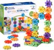 Η συσκευασία και τα 100 τεμάχια του Learning Resources LER9162 Gears! Gears! Gears! Deluxe Building Set, για παιδιά από 3 ετών, σε λευκό φόντο.