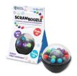 Το παιχνίδι λογικής Scramboozle LER5900 με τα πολύχρωμα κομμάτια δίπλα στη συσκευασία του.
