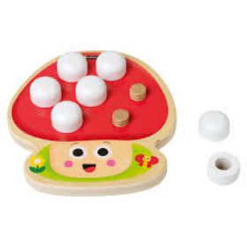Η ξύλινη βάση Nathan 911584 σε σχήμα μανιταριού με τις 7 λευκές βίδες.