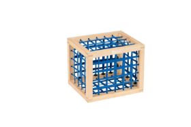 Το ξύλινο κουτί Nathan 913081 Get me out! με τα χρωματιστά ελαστικά σχοινιά.