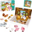 Εικόνα της 1110100488 GOULA Μαγνητική Φάρμα | Ξύλινο Εκπαιδευτικό Παιχνίδι Σύνθεσης & Φαντασίας με 12 Μαγνητικά Ζωάκια, 2 Σκηνικά & 10 Εικόνες