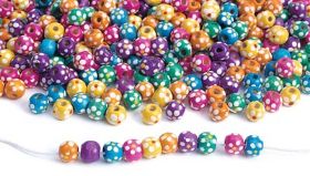 Εικόνα της Σετ Ξύλινες Χάντρες Λουλουδάκια 225gr