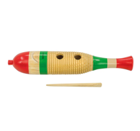 Το ξύλινο γκίρο 32 cm με ξυλάκι 82447 MyPauze, σε λευκό φόντο.