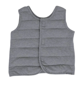 Το γκρι γιλέκο βάρους Small 1.4kg (38x50cm) 82407 MyPauze, σε λευκό φόντο.