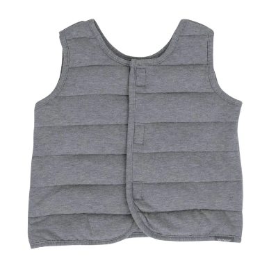 Το γκρι γιλέκο βάρους Small 1.4kg (38x50cm) 82407 MyPauze, σε λευκό φόντο.