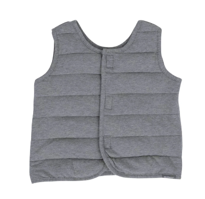 Το γκρι γιλέκο βάρους  Medium 1.8kg (48x50cm) 82408 MyPauze, σε λευκό φόντο.