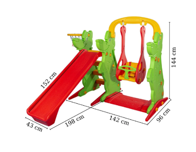 Εικόνα της King Kids KS9060A-Y Τσουλήθρα και Κούνια Σετ Α - Λαχανί