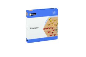 Το εκπαιδευτικό παιχνίδι Nathan Picocolor 914547 με την πλαστική βάση, τη λαβίδα, τους πολύχρωμους πείρους και τις κάρτες δραστηριοτήτων.