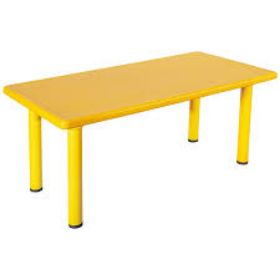 Εικόνα της King Kids KT1100S King Table - Κίτρινο Παιδικό Τραπέζι με Μεταλλικά Πόδια