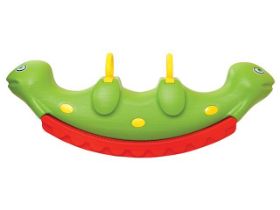 Το λαχανί παιχνίδι δραστηριοτήτων King Kids TR9030Y Τραμπάλα Τριών Θέσεων Κάμπια, σε λευκό φόντο.