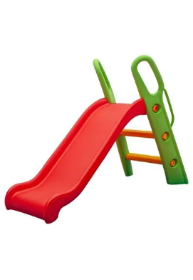 Η πράσινη και κόκκινη King Kids SL9020 Πλαστική Τσουλήθρα, συμβατή και με πισίνα για μπαλάκια, σε λευκό φόντο.