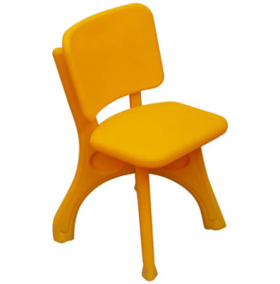 Το παιδικό κάθισμα δραστηριοτήτων King Kids LC2000S Κίτρινο Πλαστικό Καρεκλάκι, ιδανικό και για εξωτερικό χώρο, σε λευκό φόντο.